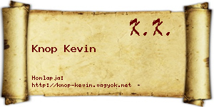 Knop Kevin névjegykártya